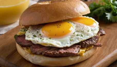 Steak Egg and Cheese Bagel