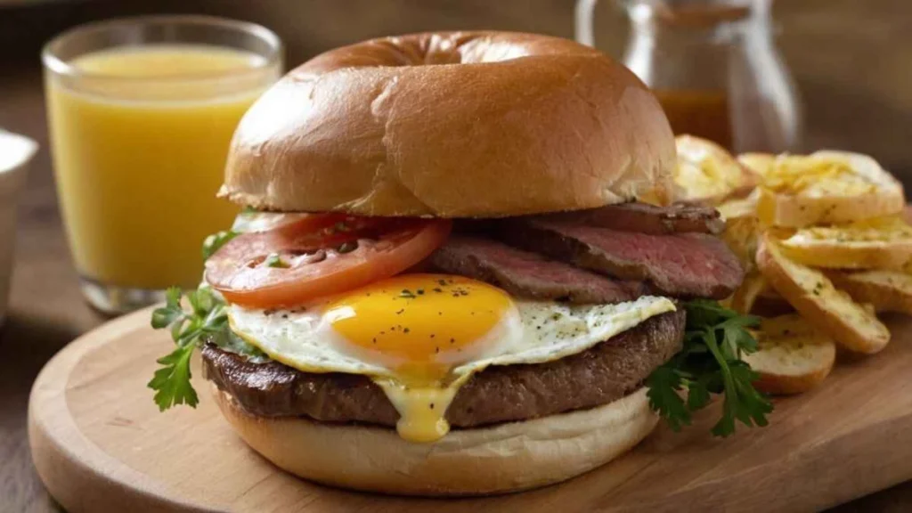 Steak Egg and Cheese Bagel